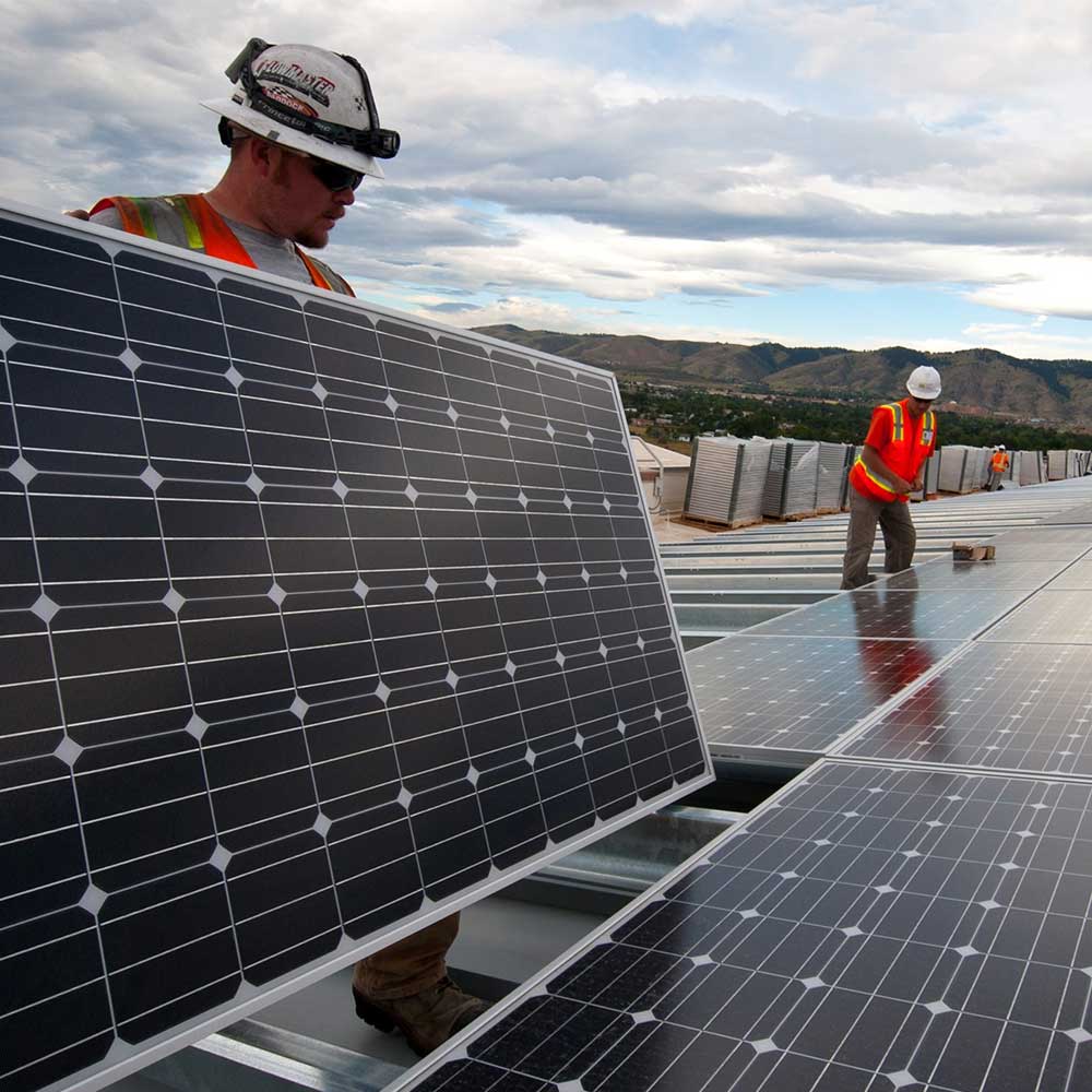 Maverick Services team working on renewable energy solutions